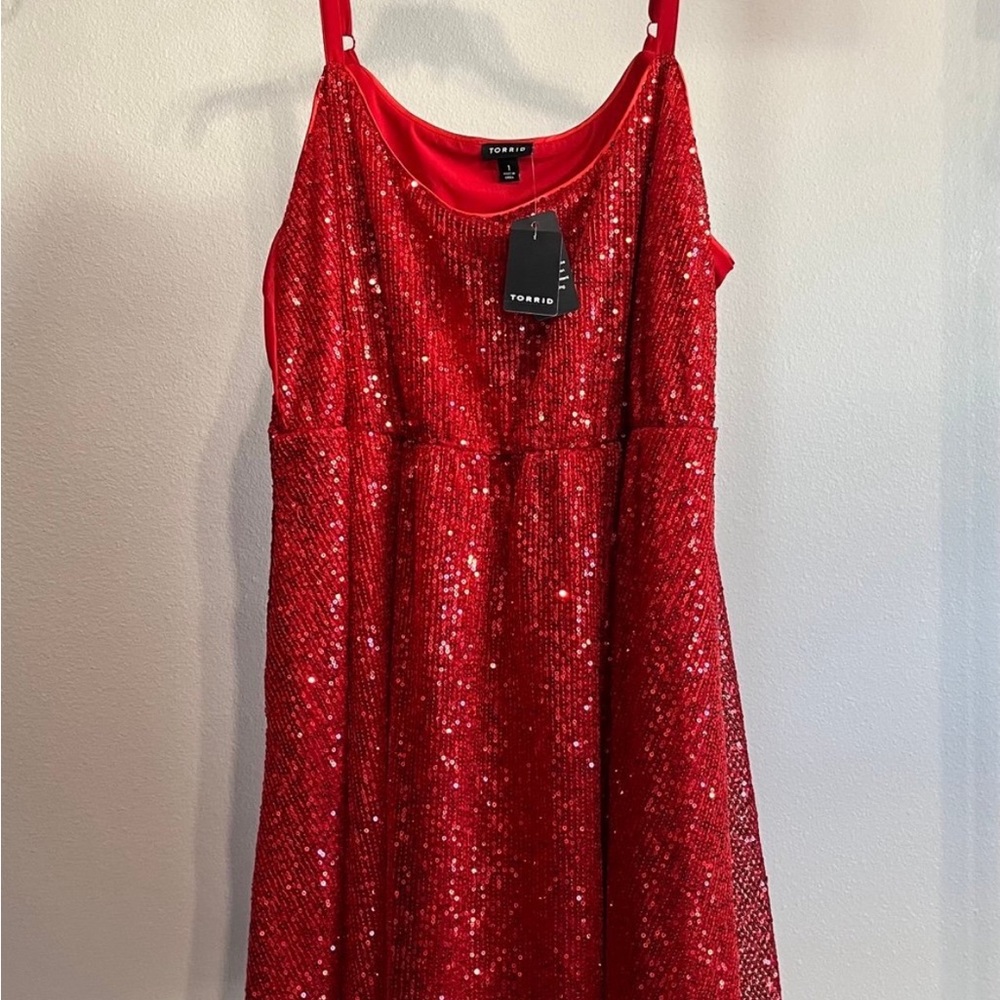Torrid Sparkling Red Sequin Dress
